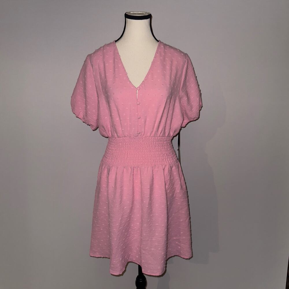 Faded Rose Pink Textured Dress women’s Size Medium